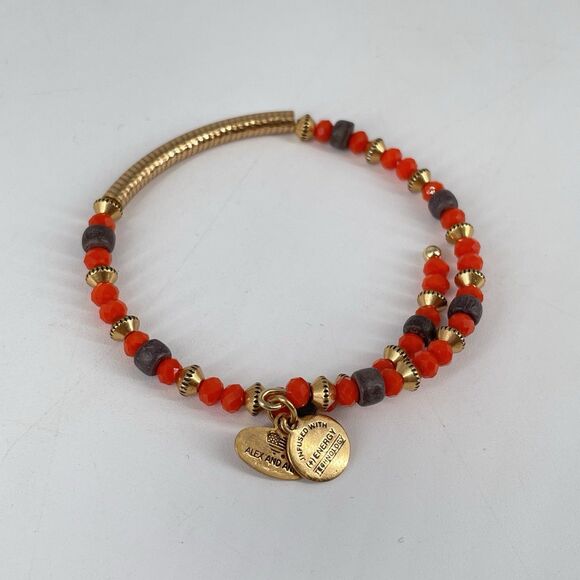 Alex and Ani Bracelet Lot of 6 Expandable Bangles Beaded Gold Silver Tone - Picture 5 of 7